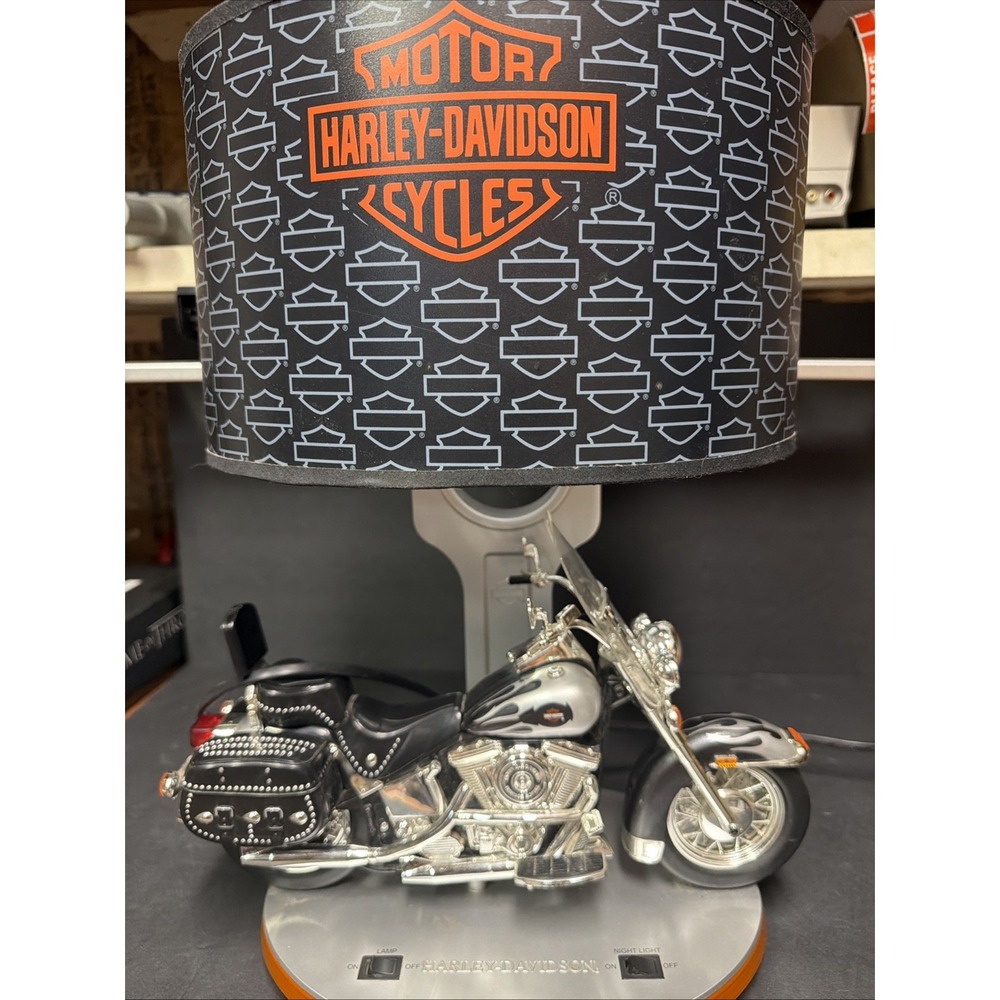 Harley Davidson Heritage Softail Motorcycle Working Table Lamp PRE OWNED